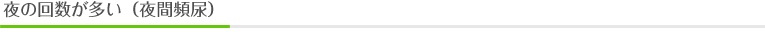 夜の回数が多い（夜間頻尿））